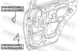 Febest 0199-HDVDJ200RLL Rear Left Door Lower Hinge