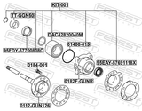 Febest DAC42820040M Rear Wheel Bearing 42X82X40