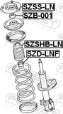Febest SZB-001 Front Shock Absorber Bearing
