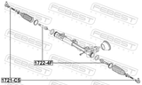 Febest 1722-4F Steering Tie Rod