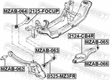 Febest 2124-CB4R Rear Lower Arm