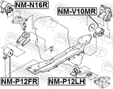 Febest NM-P12LH Left Engine Mount (Hydro)