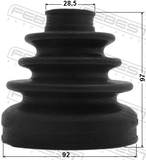 Febest 0215-R51R37 Boot Inner CV Joint Kit 92X97X28.5