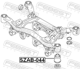 Febest SZAB-044 Subframe Bushing