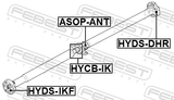 Febest HYCB-IK Drive Shaft Bearing (Repair Kit)