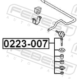 Febest 0223-007 Front Stabilizer Link / Sway Bar Link