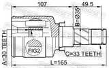 Febest 0411-CY2MT Inner CV Joint 30X35X33