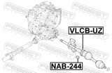 Febest VLCB-UZ Axle Shaft Bearing