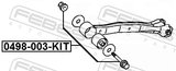 Febest 0498-003-KIT Suspension Arm Bolt W/ Washer Repair Kit