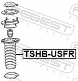 Febest TSHB-USFR Rear Shock Absorber Boot (Set For One Side)