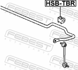 Febest HSB-TBR Rear Stabilizer Bar Bush D19