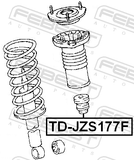 Febest TD-JZS177F Front Shock Absorber Jounce Bumper