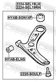 Febest 2224-SEL19RH Right Front Arm