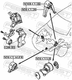 Febest MMB-CU2R Rear Engine Mount Bushing