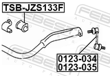 Febest 0123-035 Front Right Stabilizer Link / Sway Bar Link