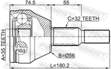 Febest 2010-NIT Outer CV Joint 35X56X32