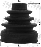 Febest 0215-D40 Boot Inner CV Joint Kit 82X93X26