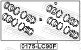 Febest 0175-LC90F Front Brake Caliper Repair Kit (Set For Two Sides)