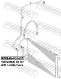 Febest RINGAH-038-KIT Seal O-Ring A/C Line (Set)