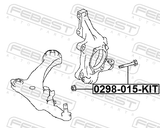 Febest 0298-015-KIT Suspension Arm Bolt W/ Washer Repair Kit