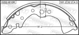 Febest 0202-B10R Shoe Kit, Rear Brake - Kit (With Retaining Ring)