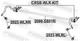 Febest 2023-WLRL Rear Left Stabilizer Link / Sway Bar Link
