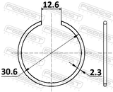 Febest CC-1-30X2 Retaining Ring 30.6X2.3