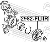 Febest 2982-FLIIR Rear Wheel Hub