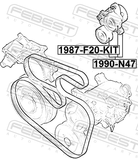 Febest 1990-N47 Belt Tensioner