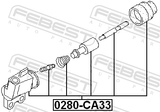 Febest 0280-A33 Clutch Slave Cylinder