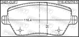Febest 2401-CLIF Pad Kit, Disc Brake, Front - Kit
