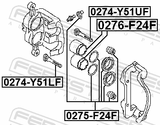 Febest 0274-Y51LF Front Caliper Slide Pin
