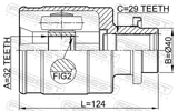 Febest 0311-YF4R Rear Inner CV Joint 32X40X29