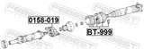 Febest BT-999 Drive Shaft CV Joint Boot