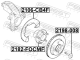 Febest 2182-FOCMF Front Wheel Hub