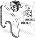 Febest 0490-KB4T Belt Tensioner