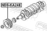 Febest NDS-KA24E Crankshaft Pulley KA24E