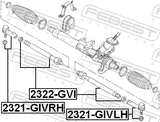 Febest 2321-GIVLH Steering Tie Rod End Left