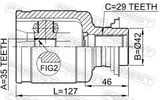 Febest 0311-YD2RH Inner CV Joint Right 35X42X29