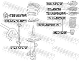 Febest TSHB-ASV70F Front Shock Absorber Boot