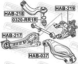 Febest HAB-219 Rear Knuckle Bushing