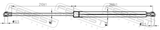 Febest 24117-006 Trunk Gas Strut (With End Damping) L497/590N