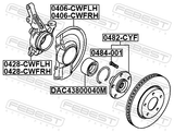 Febest 0428-CWFLH Steering Knuckle Left