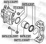 Febest TT-CS3A Brake Caliper Slide Pin Bushing