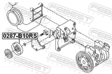 Febest 0287-B10RS Pulley Tensioner