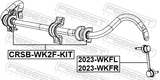 Febest CRSB-WK2F-KIT Front Stabilizer Bar Bush Kit D33