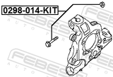 Febest 0298-014-KIT Suspension Arm Bolt W/ Washer Repair Kit