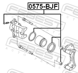 Febest 0575-BJF Front Brake Caliper Repair Kit (Set For Two Sides)