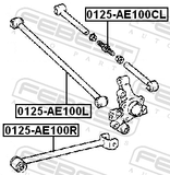 Febest 0125-AE100CL Rear Lateral Link