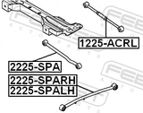 Febest 2225-SPALH Rear Left Trailing Rod